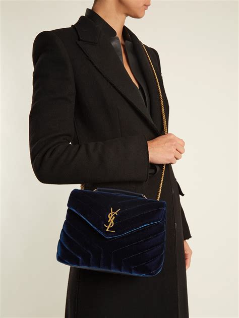 ysl saint laurent loulou velvet clutch pouch bag